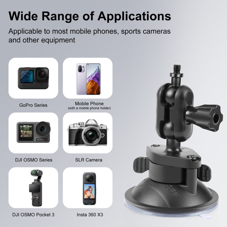 PULUZ 1/4 inch Magic Arm Suction Cup Mount — view 7