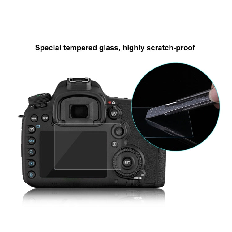 PULUZ 2.5D 9H Tempered Glass Film for Canon EOS 7D Mark II / 7D / N2 / PSN / Nikon V1 / P520 / S9400 / S680 / COOLPIX S6500 / S5200 / Samsung WB35F / OLYMPUS VG170 / 1DIV / Fuji S205 / Casio ZR70 / FC500S