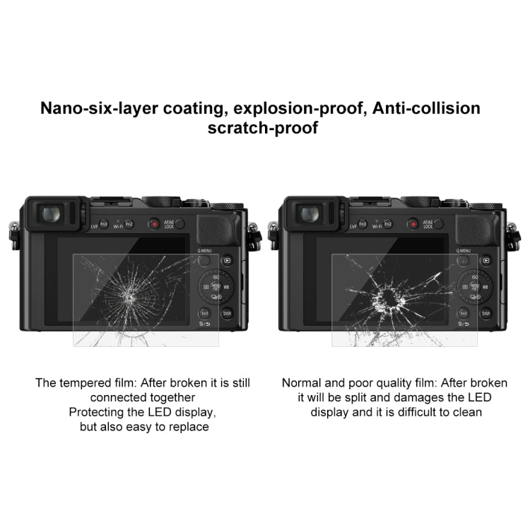PULUZ 2.5D 9H Tempered Glass Film for Panasonic DMC-LX100, Compatible with Panasonic TX1 / TX2 / LX100II / LX100 / GF2 / GF3 / GF5 / GF6 / WEA / GM1 / FL1GK / GX7 / GF9 / GF8 / GF7 / GM1S / TZ70 / TZ90 / TZ85 / FZ85 / TZ57, FUJIFILM A1/ A2 / XM1/ X30...