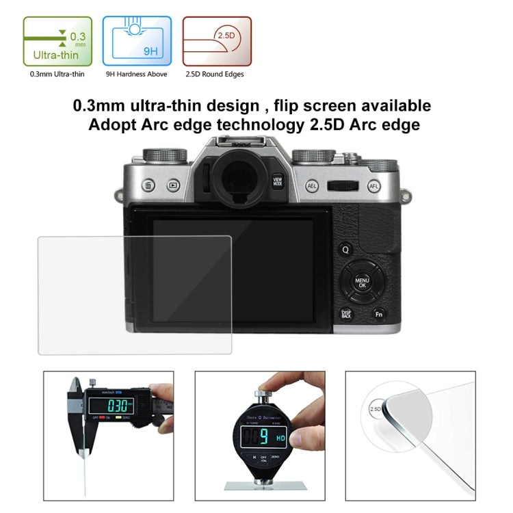 PULUZ 2.5D 9H Tempered Glass Film for Fujifilm X-T10, Compatible with Fujifilm X-A1 / X-A2 / X-M1 / X30 / X-T20 / X-T30 / X-T100 / X-E3, Panasonic GF8, Nikon S2, Casio ZS240 / ZS210 / ZS190 / EX-FR200 / EX-FR110H / EX-FR100L / EX-FRX10                 ...