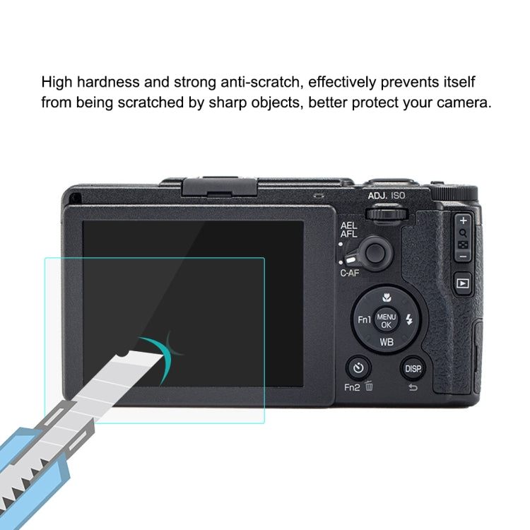 PULUZ 2.5D 9H Tempered Glass Film for Ricoh GR II / GR, Compatible with Casio ZS29 / ZS28 / ZS27 / Z550, Panasonic SZ10, Sony A58 / 55 / DSC-WX60 / DSC-W730, Canon IXY210 / A3300 / SX70 / S90 / G1X