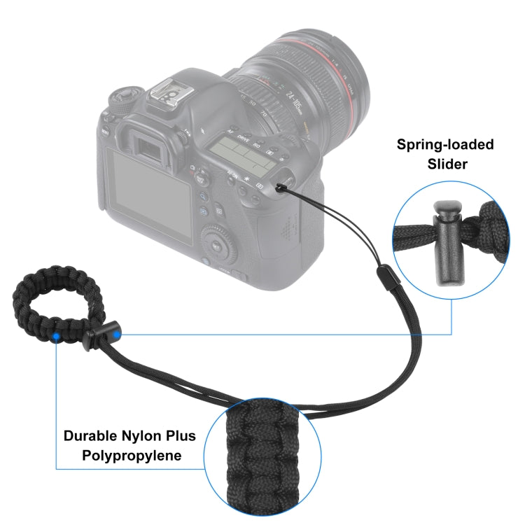 PULUZ Braided Sport Anti-lost Camera Adjustable Wrist Strap — view 3