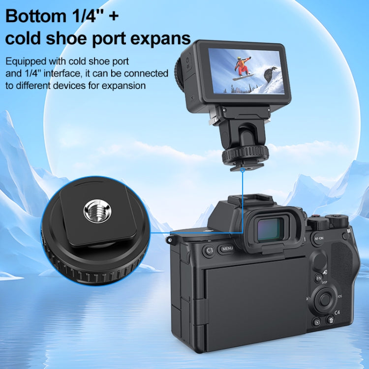 PULUZ Cold Shoe Gimbal Quick Release Base Adapter, For DJI Osmo Action 5 Pro / 4 / 3
