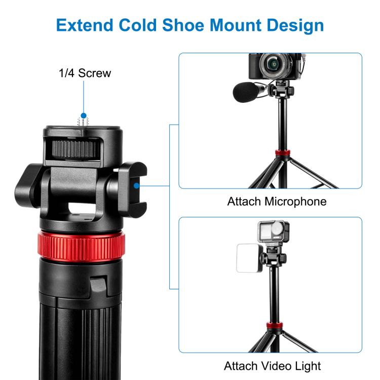 PULUZ 2m 8-section Aluminum Alloy Broadcast Fill Light Bracket Telescopic Tripod — view 5