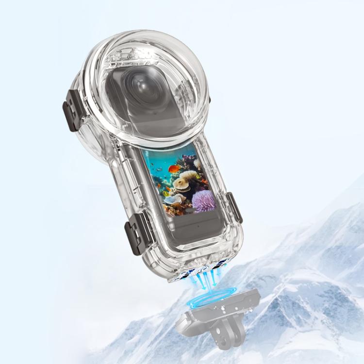 For Insta360 X5 PULUZ Quick Release 60m Waterproof Sealed Diving Case