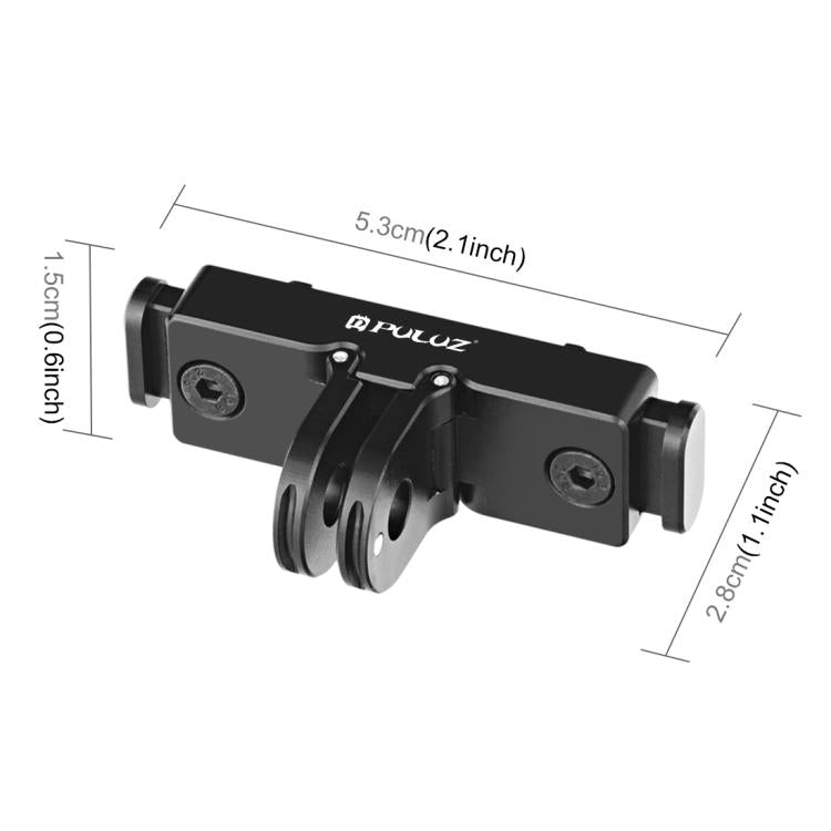 For Insta360 X5 / Ace Pro / Pro 2 PULUZ Aviation Aluminum Quick Release Base Adapter Bracket