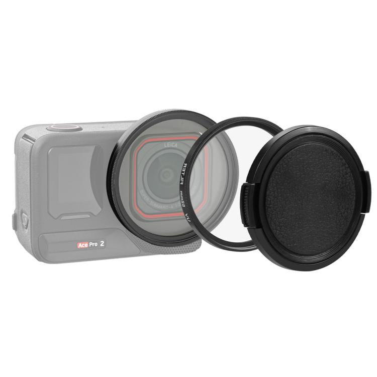 For Insta360 Ace Pro 2 PULUZ 52mm UV Lens Filter Adapter Ring with Lens Cover