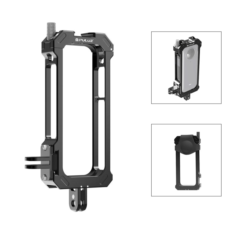 PULUZ Metal Protective Cage Rig Housing Frame with Expand Cold Shoe Base & Tripod Adapter, Metal Cage US Stock, For Insta360 X3