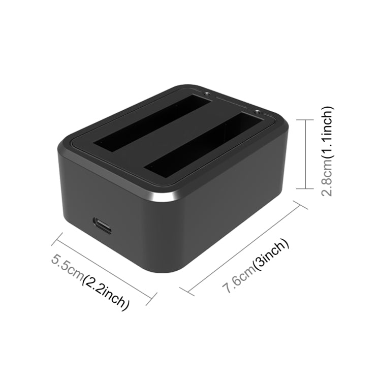 For Insta360 X3 PULUZ USB Dual Batteries Charger with Indicator Light