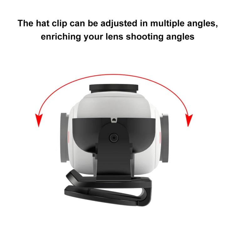 For Insta360 GO3 PULUZ Backpack Hat Rec-mounts Quick Release Clamp Mount