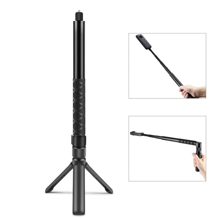 For Insta360 X3 PULUZ Rotary Handle Desktop Tripod Stand 110cm Selfie Stick Monopod