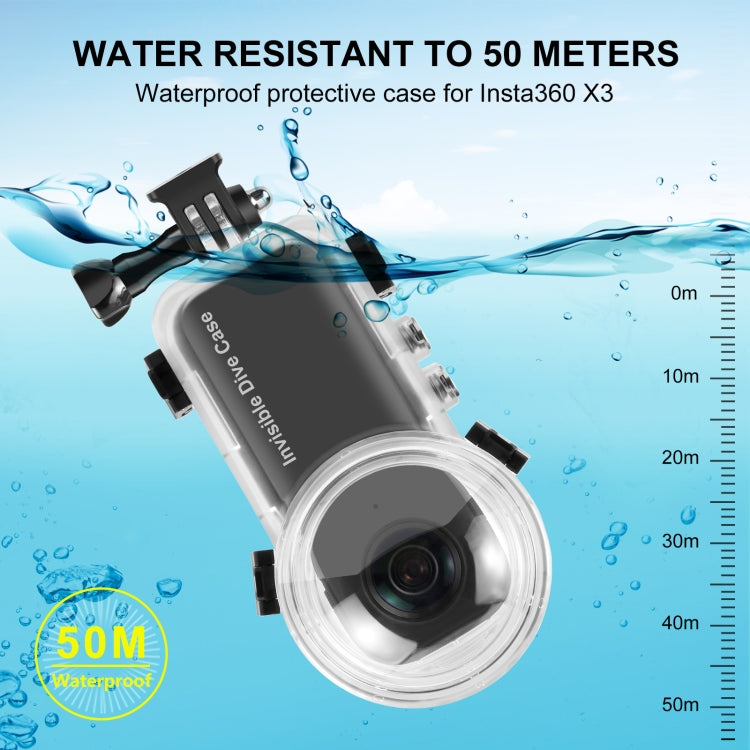 For Insta360 X3 PULUZ 50m Waterproof Sealed Diving Case — view 5