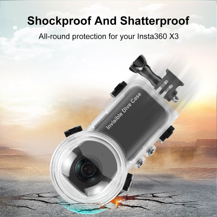 For Insta360 X3 PULUZ 50m Waterproof Sealed Diving Case — view 7