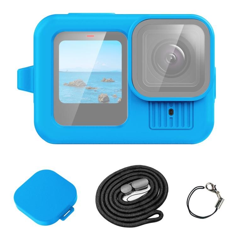 PULUZ Silicone Protective Case Cover with Wrist Strap & Lens Cover, For GoPro HERO13 Black