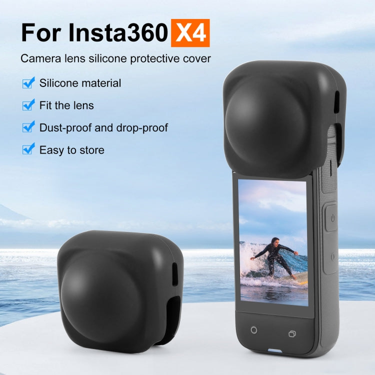 For Insta360 X4 PULUZ Silicone Protective Lens Cover