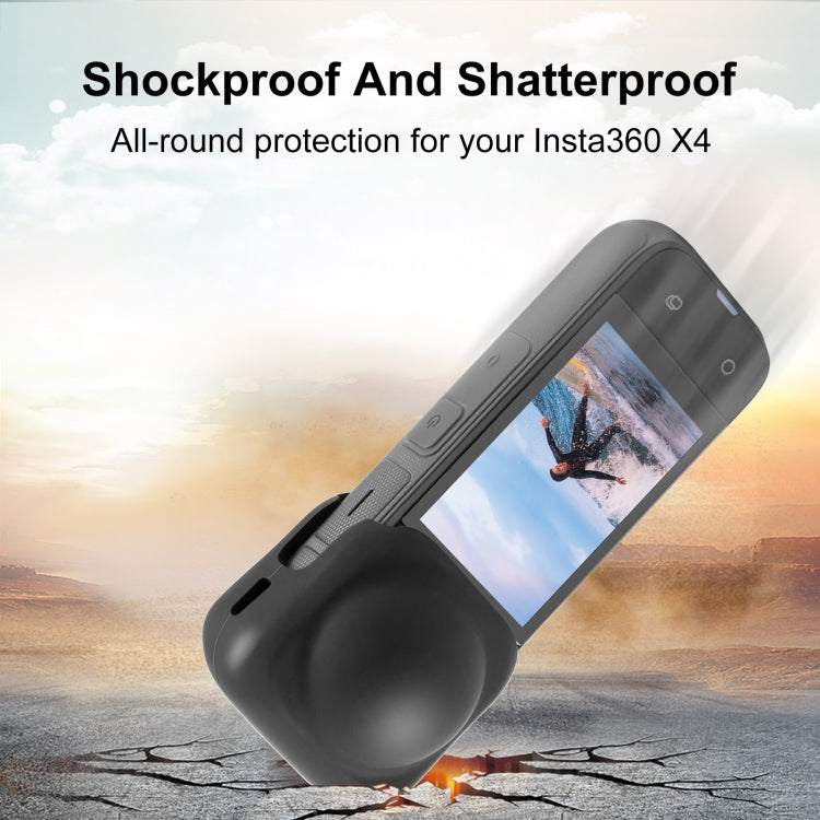 For Insta360 X4 PULUZ Silicone Protective Lens Cover