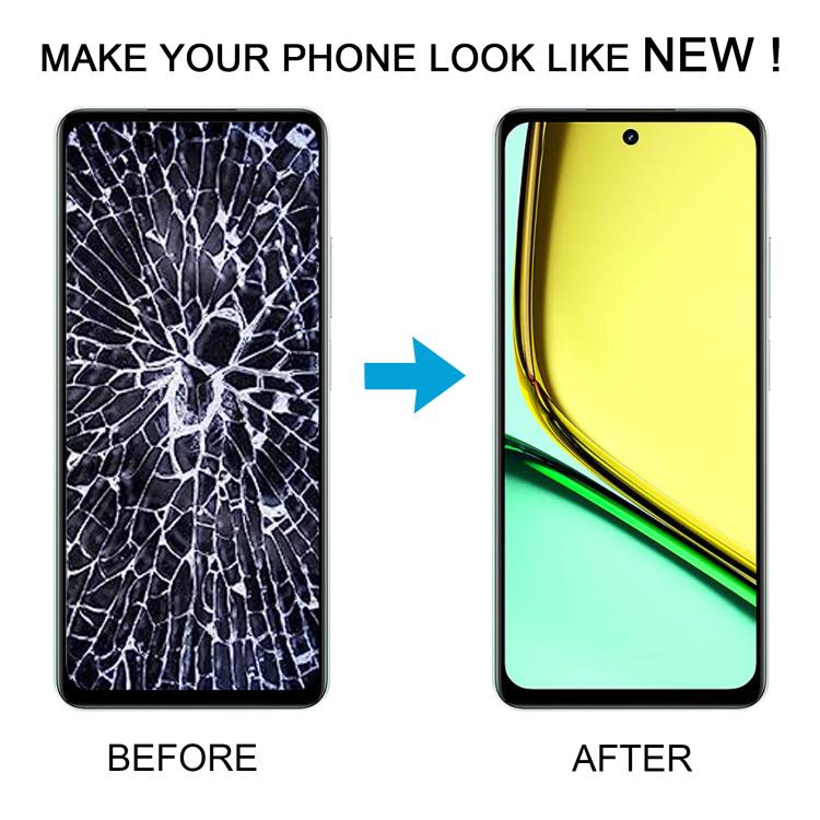 RMX3890 OEM LCD Screen Digitizer Full Assembly with Frame, For Realme C67 4G