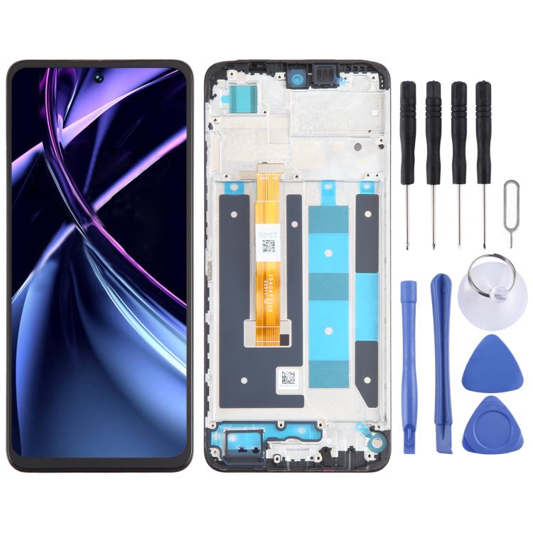 OEM LCD Screen Digitizer Full Assembly with Frame, For Realme Narzo N55