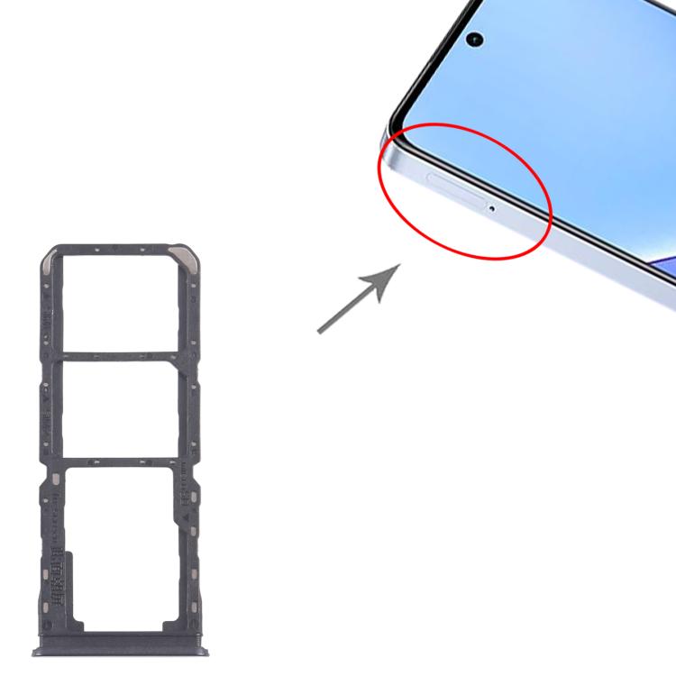 For Realme 11x 5G RMX3785 10pcs Original SIM Card Tray + SIM Card Tray + Micro SD Card Tray