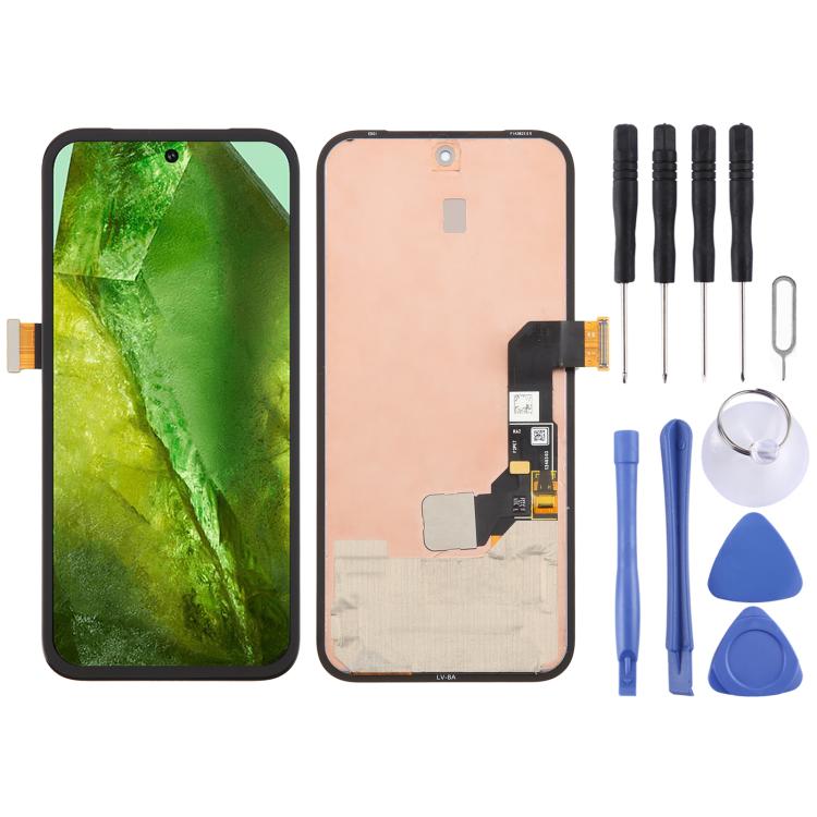A GKV4X G6GPR G8HHN Original LCD Screen Digitizer Full Assembly with Frame, Including Fingerprint Flex Cable