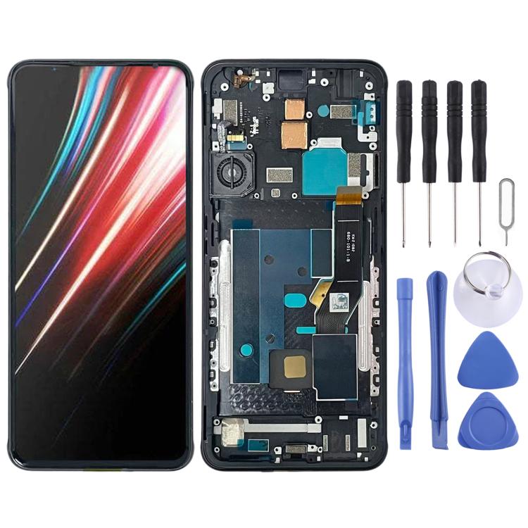 For ZTE nubia RedMagic 6 Pro NX669J-P Original LCD Screen Digitizer Full Assembly with Frame