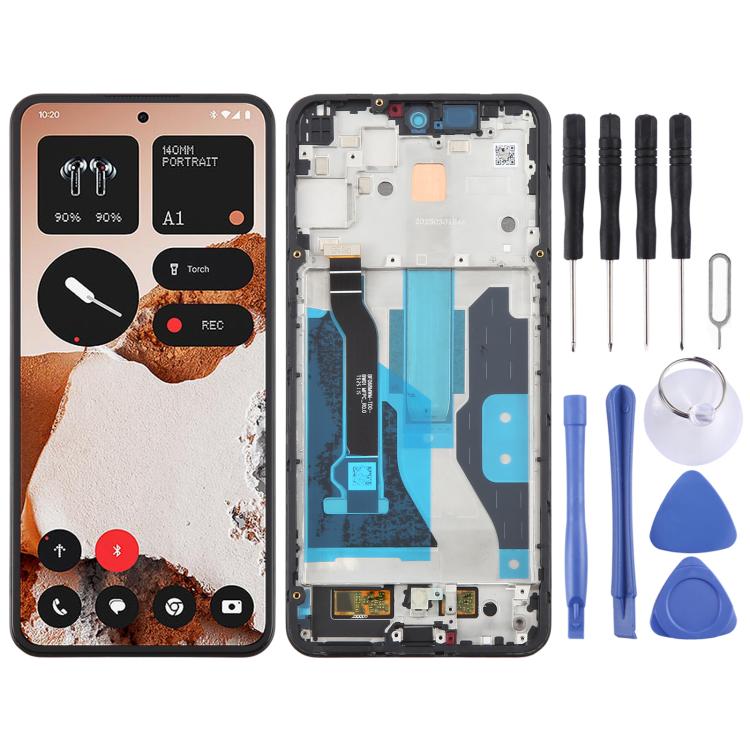 For Nothing CMF Phone 2 Pro A001 Original LCD Screen Digitizer Full Assembly with Frame