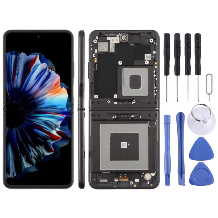 For ZTE nubia Flip2 A404ZT NX732J Original OLED LCD Screen Digitizer Full Assembly with Frame