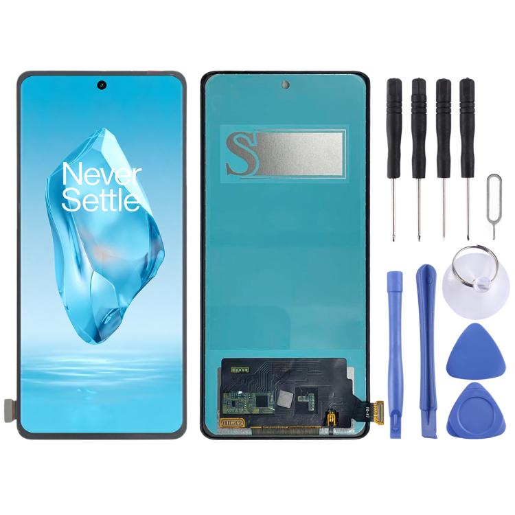 Curved to Straight TFT LCD Screen With Digitizer Full Assembly, Not Supporting Fingerprint Identification, For OnePlus 12R