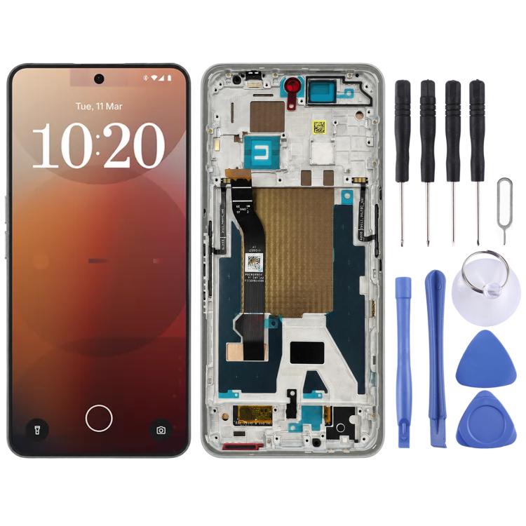 For Nothing Phone 3a Pro A059P Original LCD Screen Digitizer Full Assembly with Frame, For Nothing Phone 3a Pro(Original, Grey)