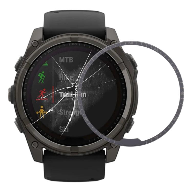 For Garmin Fenix 8 Solar 51mm Sapphire Material Front Screen Outer Glass Lens
