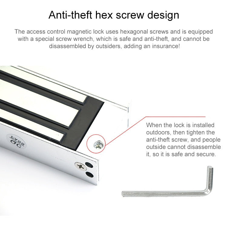 YH-280 Single Door Magnetic Lock With LED (600Lbs)