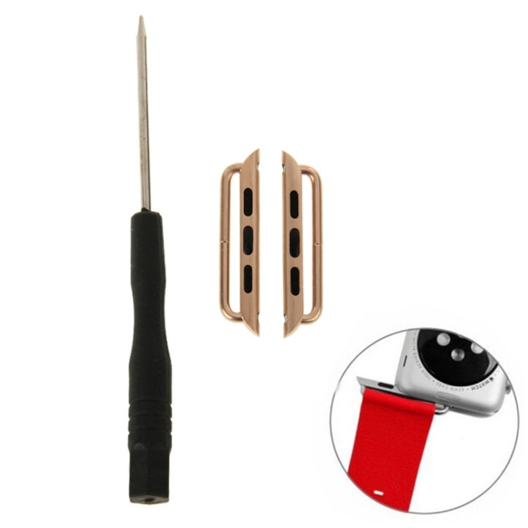 2 PCS for Apple Watch 42mm Metal Strap Connector Metal Buckle with Screwdrivers Tool