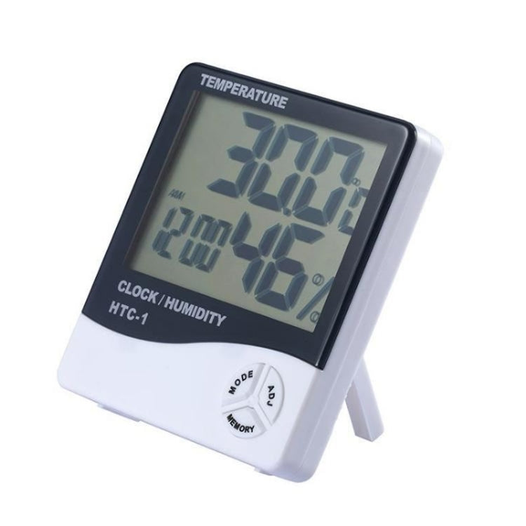 3.8 inch LCD Digital Temperature & Humidity Meter with Clock / Calendar