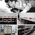 10 PCS Safety Warning Car Strap Reflective Truck Sticker, Size: 29.5cm x 4.8cm (Red + Silver)