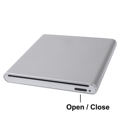 USB 2.0 Slim Aluminum Alloy Portable Slot-in External DVD-RW Drive, Plug and Play