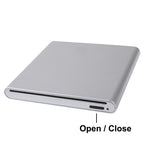 USB 2.0 Slim Aluminum Alloy Portable Slot-in External DVD-RW Drive, Plug and Play