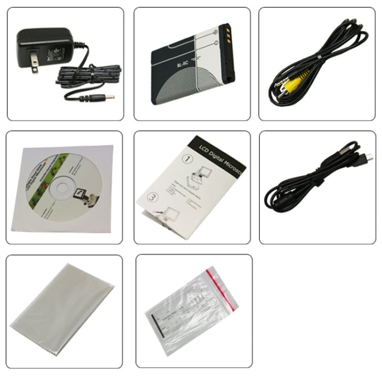 500X 5 Mega Pixels 3.5 inch LCD Standalone Digital Microscope with 8 LEDs, Support TF Card up to 32G (DMS-038M)