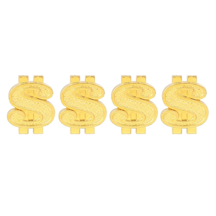 Universal 8mm Dollar Style Plastic Car Tire Valve Caps, Pack of 4