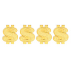 Universal 8mm Dollar Style Plastic Car Tire Valve Caps, Pack of 4
