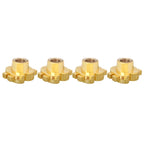 Universal 8mm Dollar Style Plastic Car Tire Valve Caps, Pack of 4