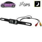 7 LED IR Infrared Waterproof Night Vision License Plate Frame Astern Backsight With Scaleplate, Support Installed in GPS Navigator, Wide Viewing Angle: 140 degree