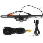 7 LED IR Infrared Waterproof Night Vision License Plate Frame Astern Backsight With Scaleplate, Support Installed in GPS Navigator, Wide Viewing Angle: 140 degree