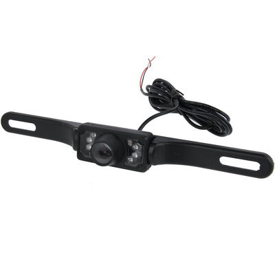 6 LED IR Infrared Waterproof Night Vision Wireless License Plate Frame Astern Backsight Rear View Camera, Support Installed in Car DVD Navigator or Car Monitor, Wide Viewing Angle: 140 degree