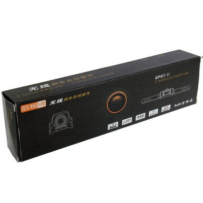6 LED IR Infrared Waterproof Night Vision Wireless License Plate Frame Astern Backsight Rear View Camera, Support Installed in Car DVD Navigator or Car Monitor, Wide Viewing Angle: 140 degree