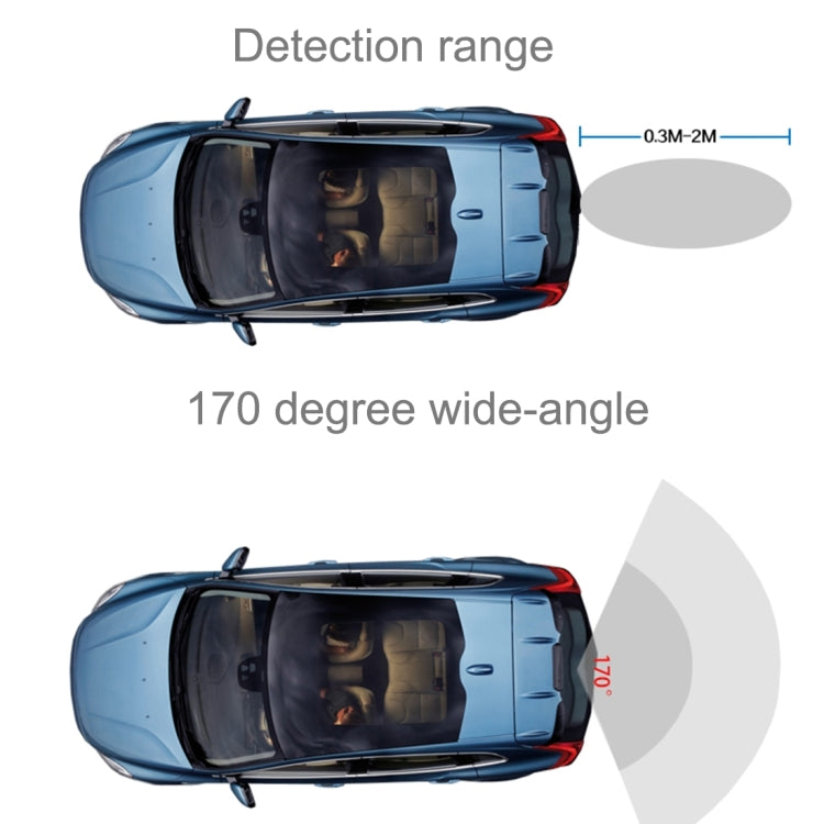Mini 160 Degrees View Angle Car Rear View Reverse Backup Car Camera with Parking(Black), 2 in 1