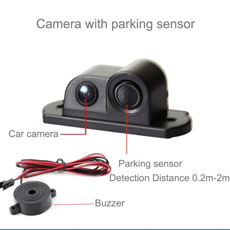 Mini 160 Degrees View Angle Car Rear View Reverse Backup Car Camera with Parking(Black), 2 in 1