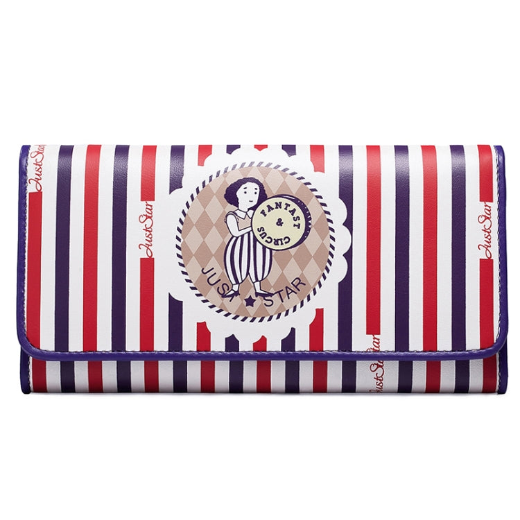 Just Star 3-fold Dreamlike Pattern Printing Long Wallet