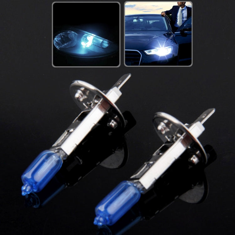 Halogen Bulb, Super White Car Headlight Bulb, 12 V / 55W, 6000K 1700 LM (Pair) — H7