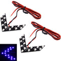 14 LED 3528 SMD Arrows Light for Car Side Mirror Turn Signal, Pairs, 2 PCS, Universal Pink Light