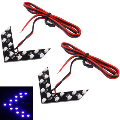 14 LED 3528 SMD Arrows Light for Car Side Mirror Turn Signal, Pairs, 2 PCS, Universal Pink Light